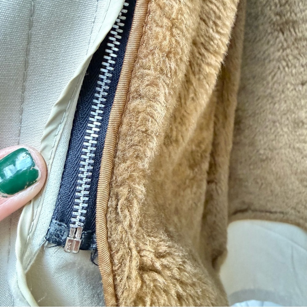 London Fog Vintage 70s Men's Trench Coat Shearling Lined Beige 40R Weathercoat - Picture 7 of 13